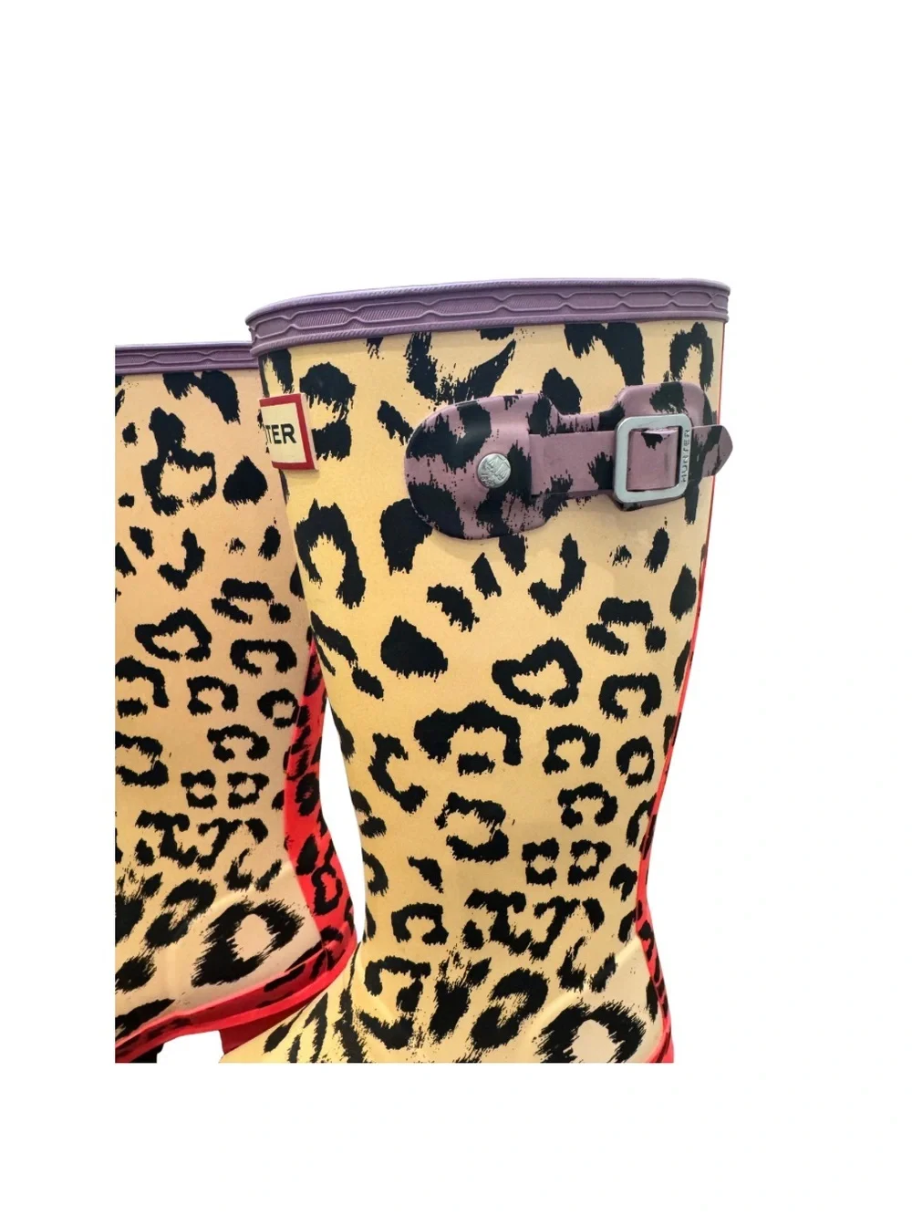 Hunter Girls Leopard Cheetah Animal Print Rain Boots EU 33 US 2 🐆🌧️